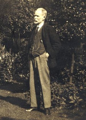 Fred Netherwood in his garden in Birmingham